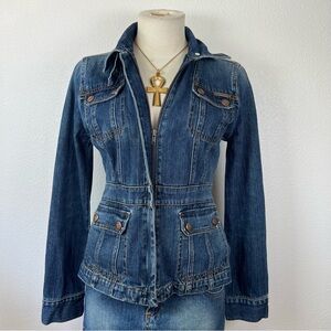 Stylish Denim Zip Up Jacket